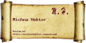 Michna Hektor névjegykártya